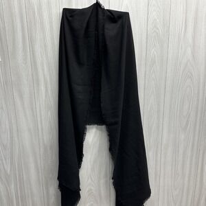 THE DROP Jessie w/ Fringe Black Scarf 76‎ x 32" 100% Viscose